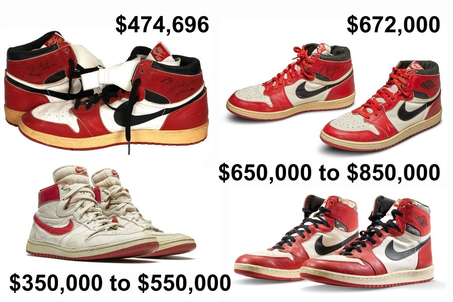 Lista de las próximas subastas donde se venderán zapatillas de Michael Jordan