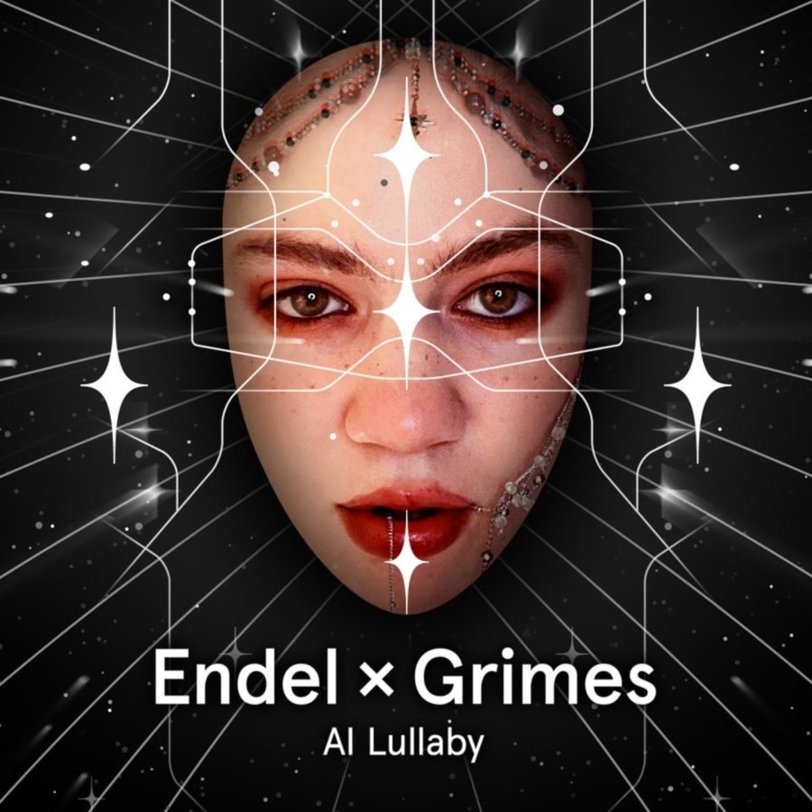 Promocional de la nueva app de Grimes AI Lullaby