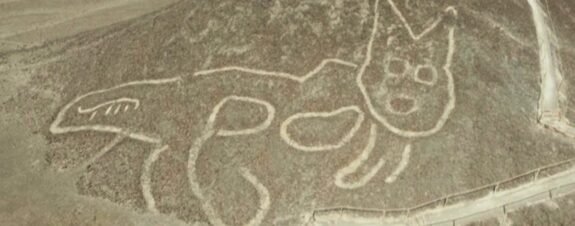 Geoglifo en forma de gato descubierto en Perú