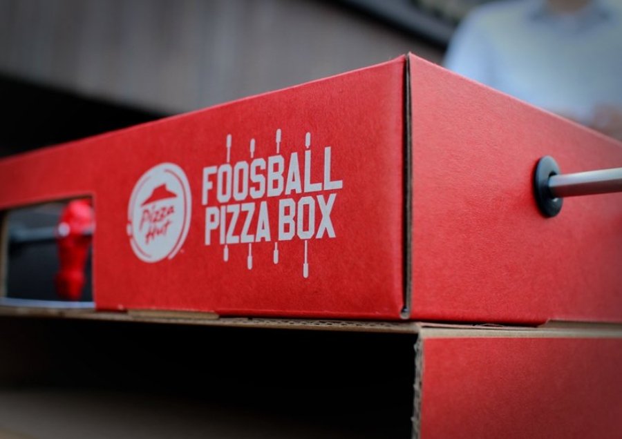 Caja futbolito para pizza