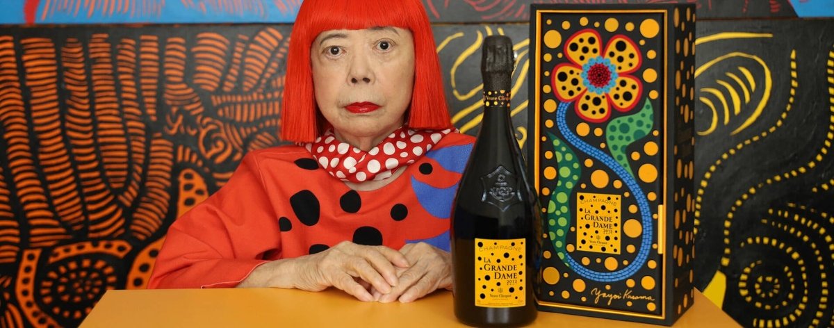 Yayoi Kusama diseña botella de champagne