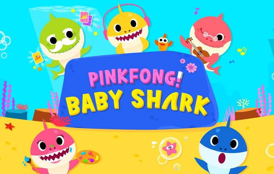 Escena del video musical Baby Shark Dane
