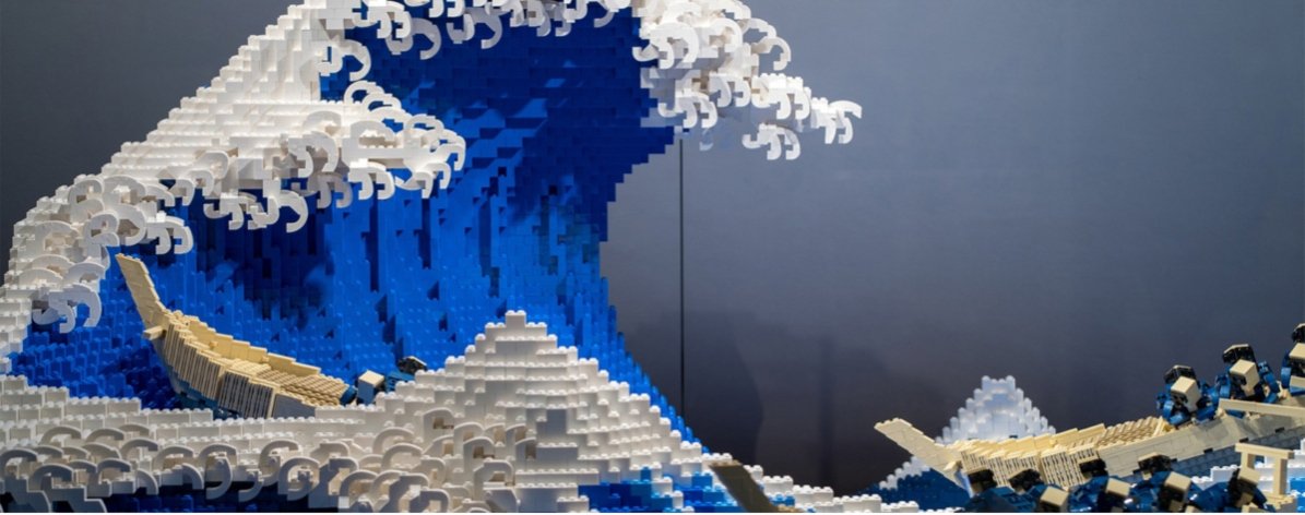 "La gran ola de Kanagawa" versión LEGO por Jumpei Mitsui