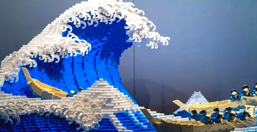Jumpei Mitsui recreó con LEGO la obra de Hokusai