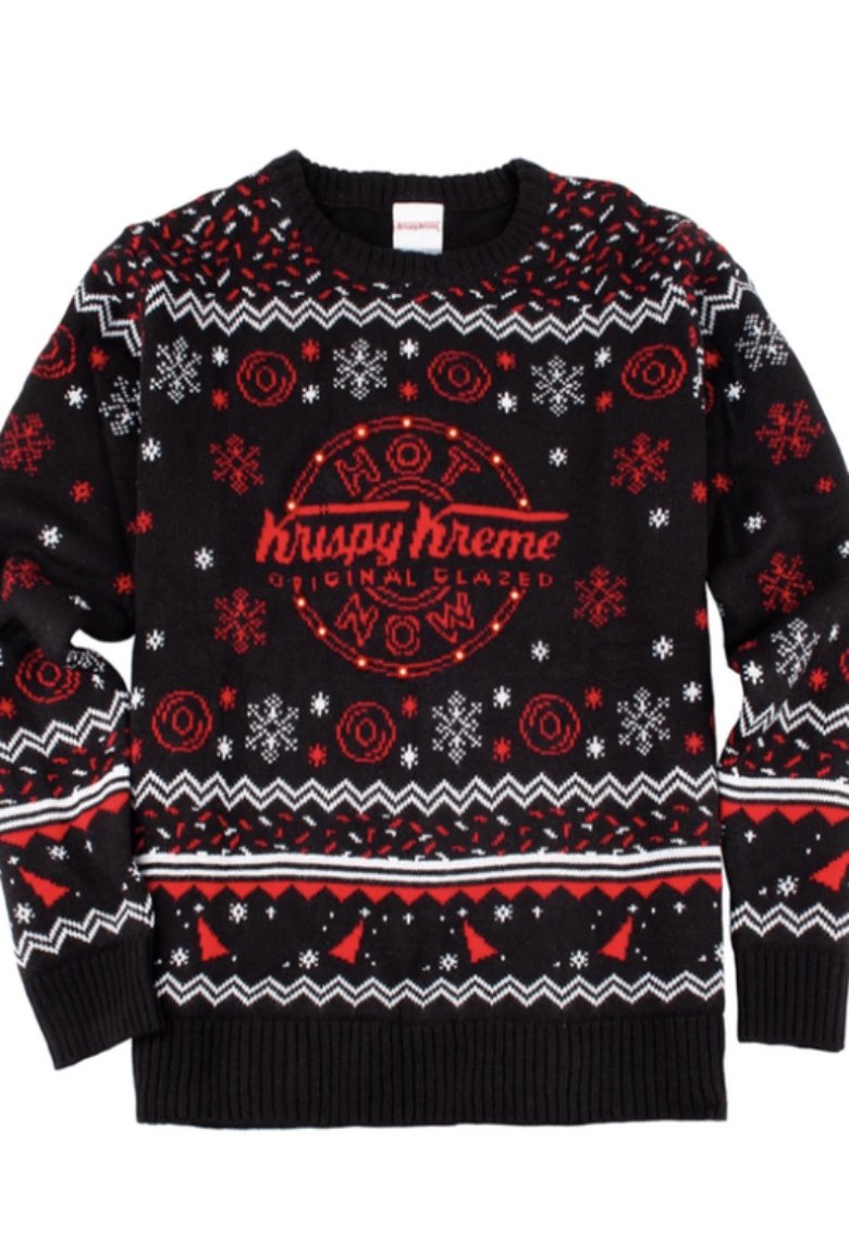Suéteres navideños, el nuevo lanzamiento Krispy Kreme