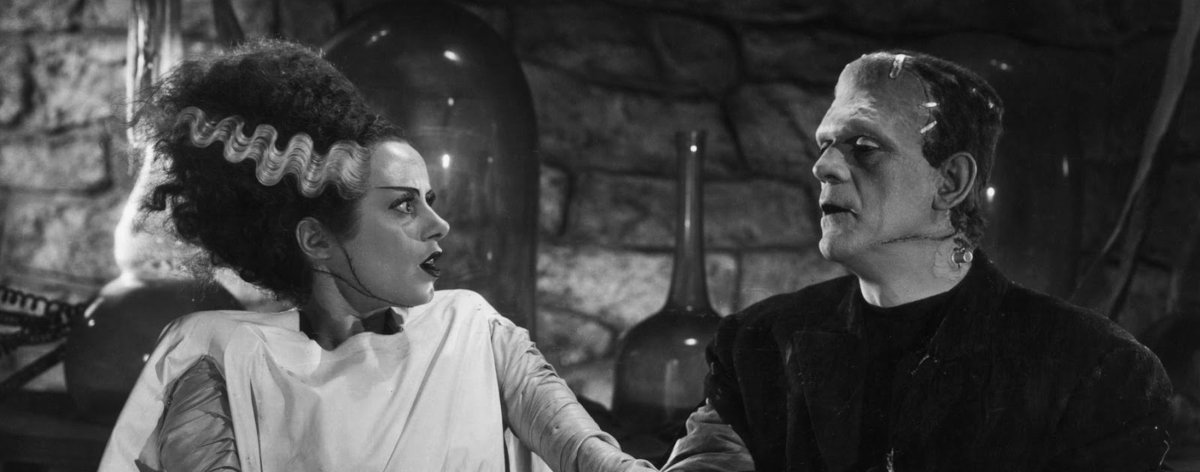 Escena de la Novia de Frankenstein, película clásica de terror
