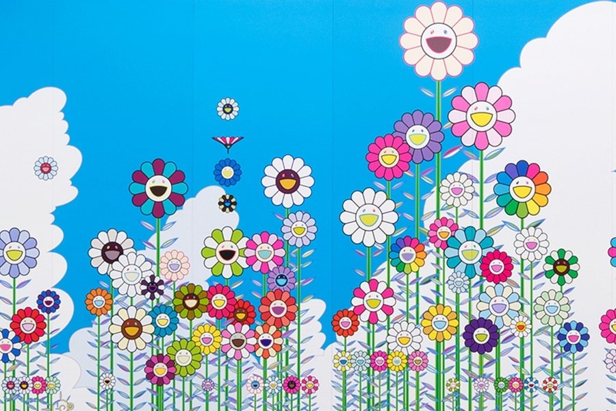 Ilustración de flores de Takashi Murakami