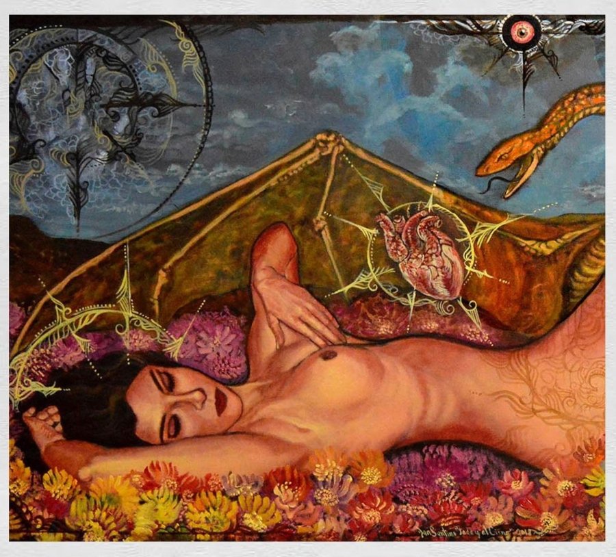 “Leda y el Cisne” Óleo/Tela Dan Santino Obra basada en la Mitología Griega