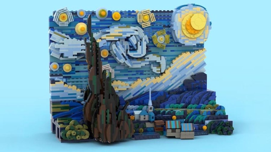 "La noche estrellada" de LEGO