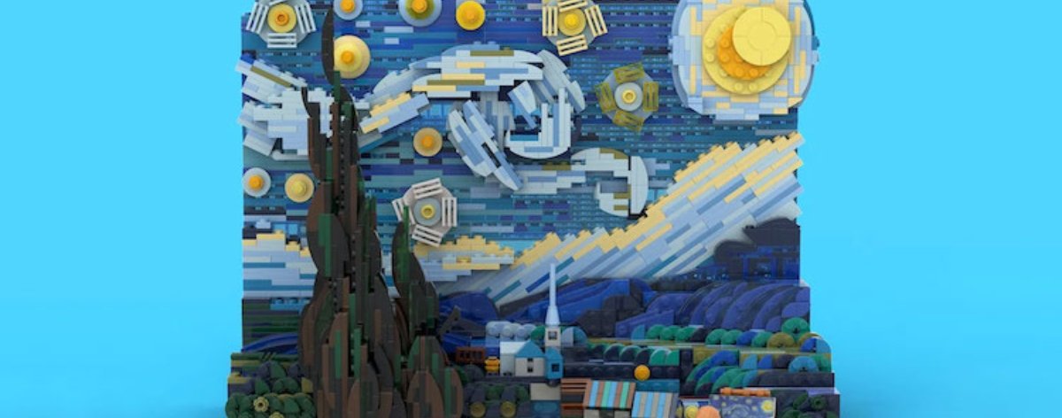 "La noche estrellada" de LEGO
