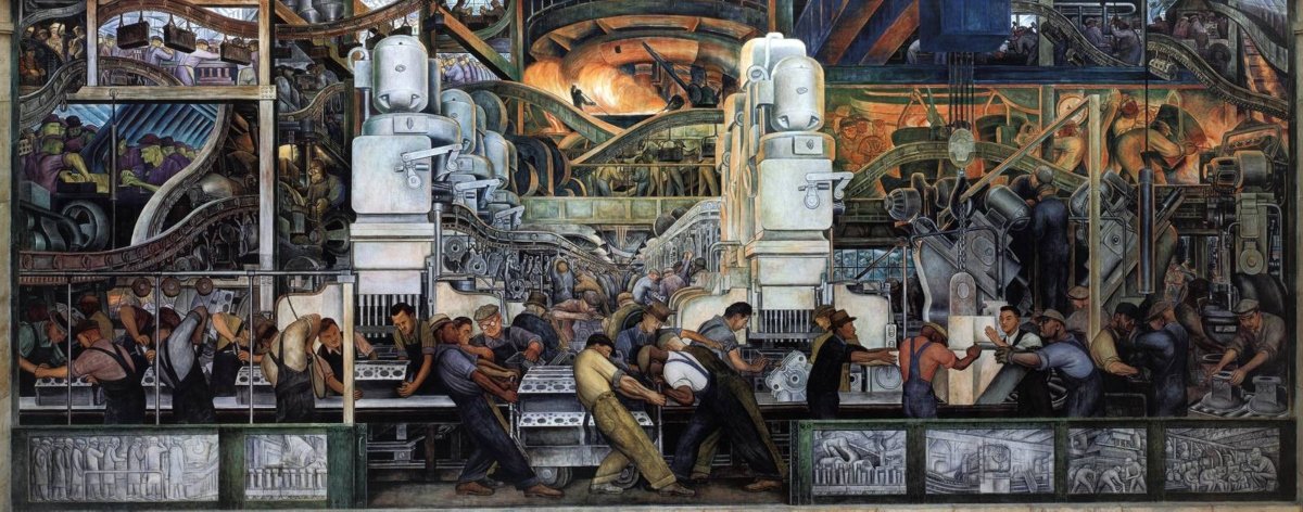Murales de Diego Rivera y la tradición pictórica mexicana