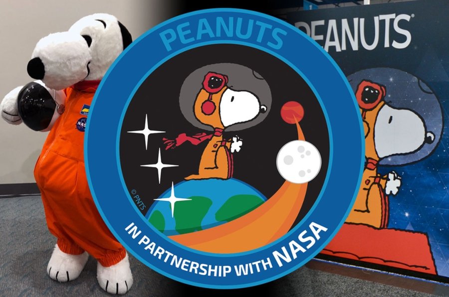 ARt toy de Snoopy con traje espacial