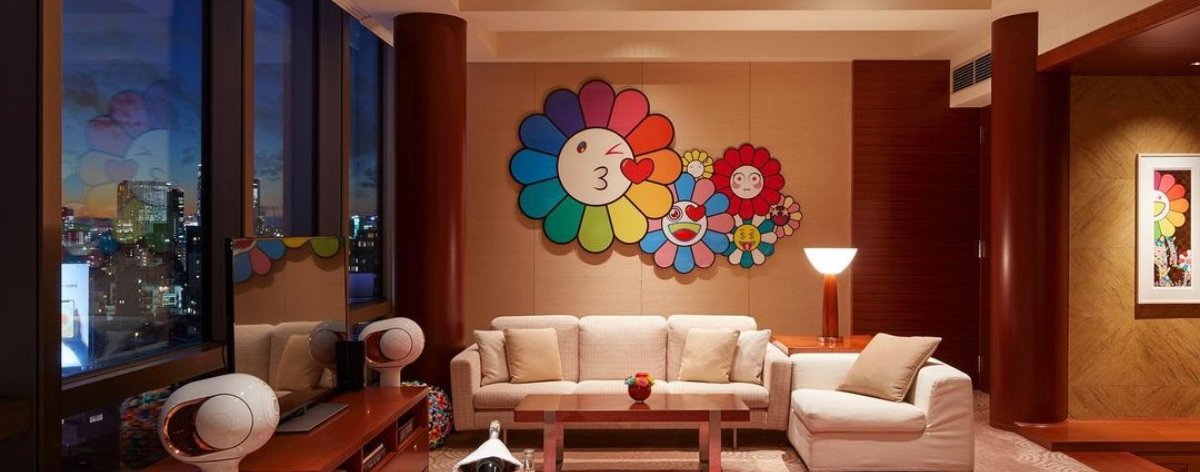 Aspecto de la suite diseñada por Takashi Mirakami en Grand Hyatt Tokyo