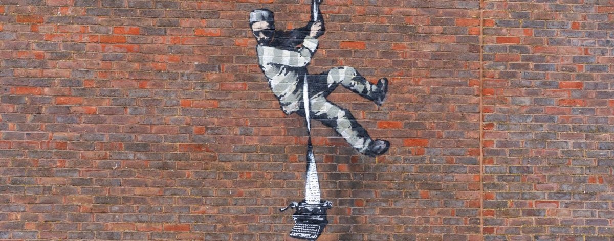 Banksy llegó a prisión de Reading  para dejar una nueva pieza