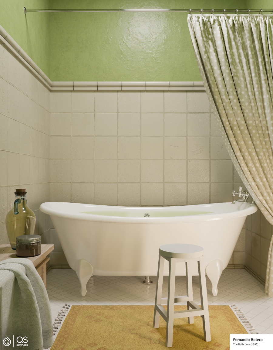 Baño de pintura de Fernando Botero recreado