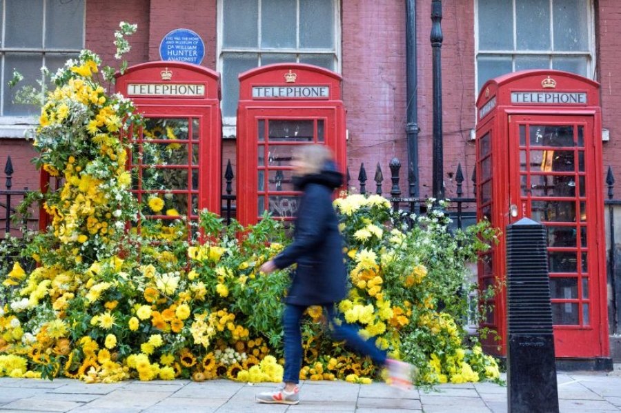 Instalación floral de Lewis Miller en Londres