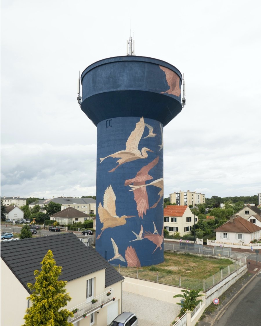 Mura "Eau de Loire" en Francia por Taquen