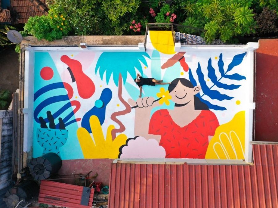 Mural de Yessiow en India