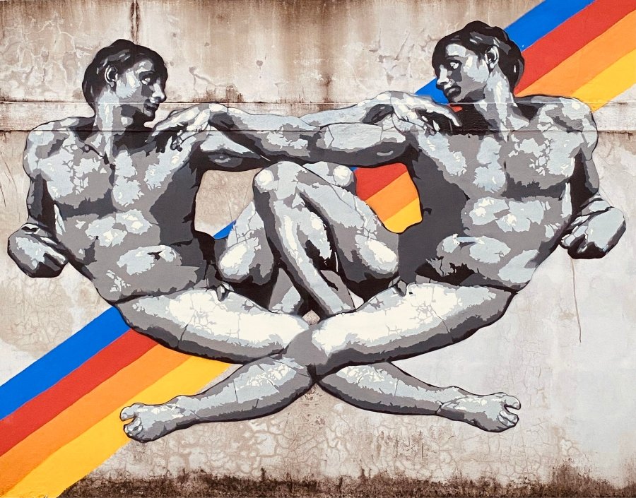 Mural a favor del amor LGBT