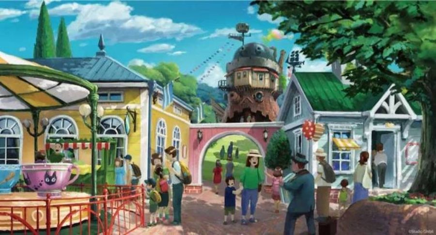 Ilustración del parque temático de Studio Ghibli
