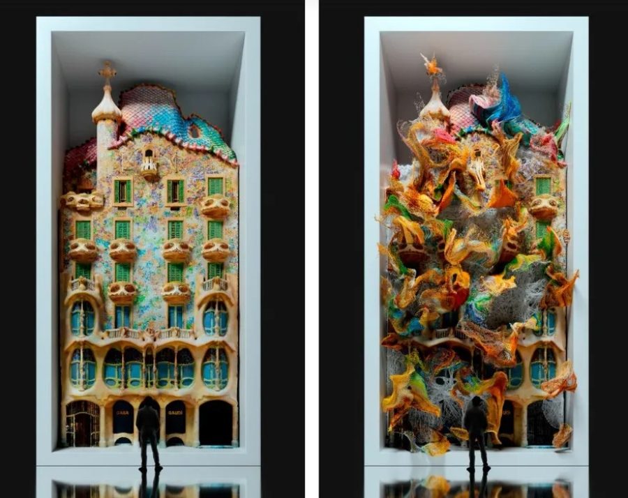 El artista turco Refik Anadol ha recreado la obra de Gaudí dotándola de sensibilidad atmosférica