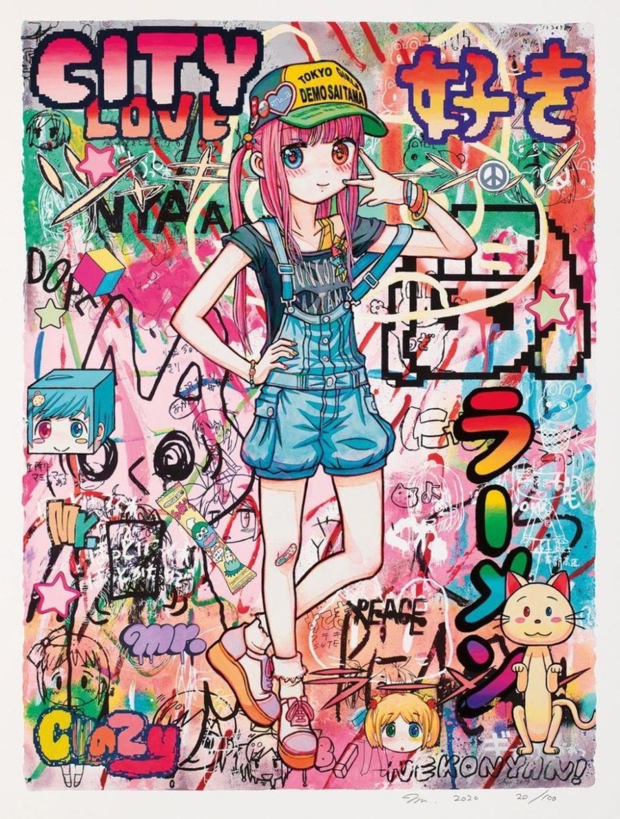 El artista japonés hace del manga y el anime piezas de arte