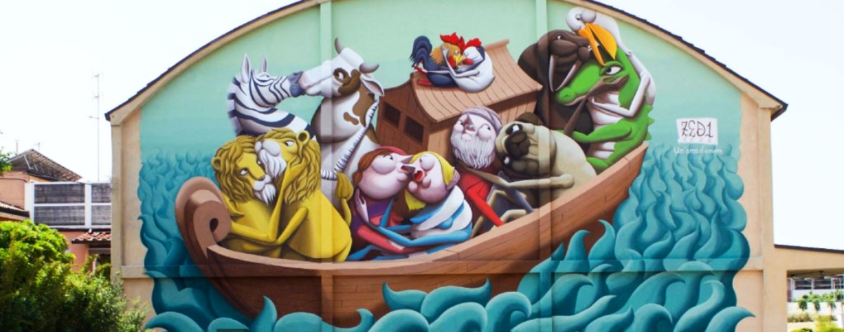 Zed1 presentó su nuevo mural “An Ark Of Love” en Italia