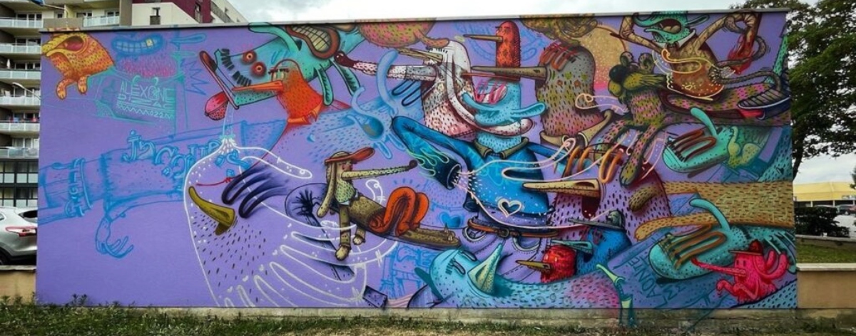 Mural por Alexone en Laon