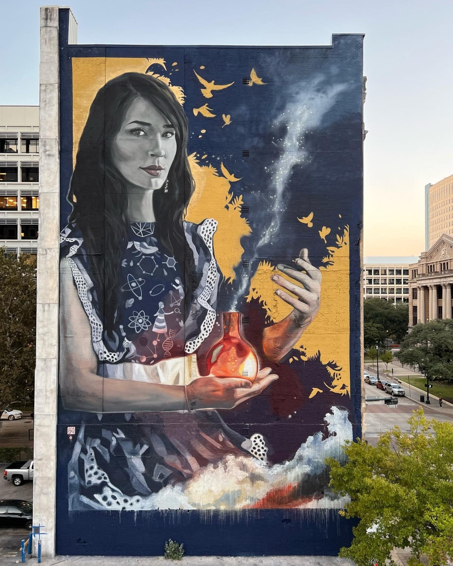 Mural de Lula Goce en Houston 