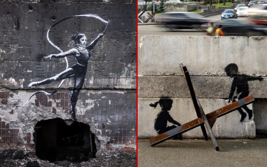 Piezas de Banksy en Ucrania