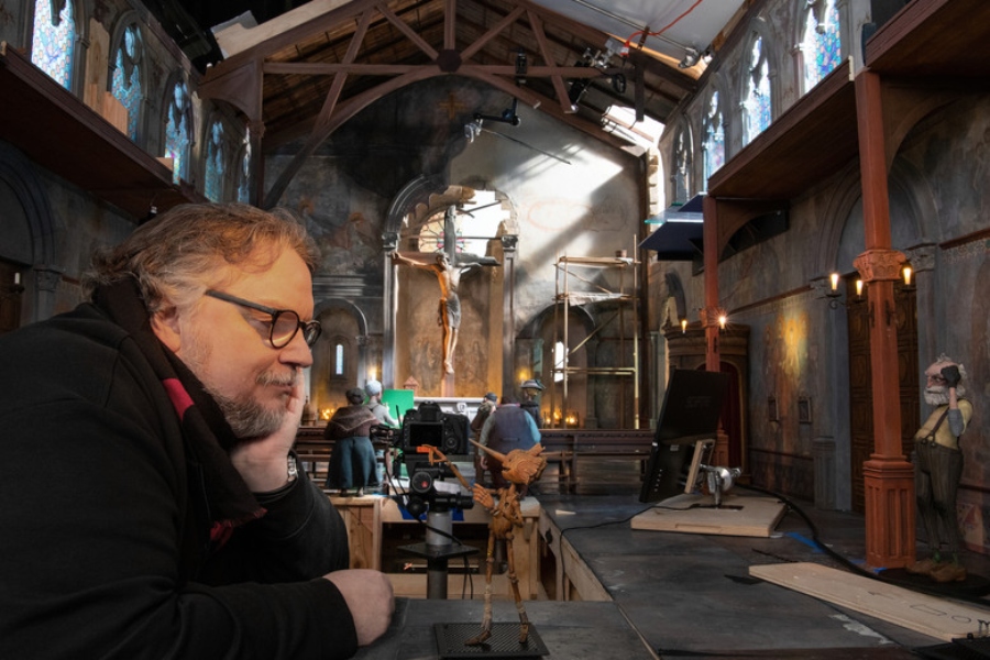 Set de grabación de "Pinoccio" de Guillermo del Toro
