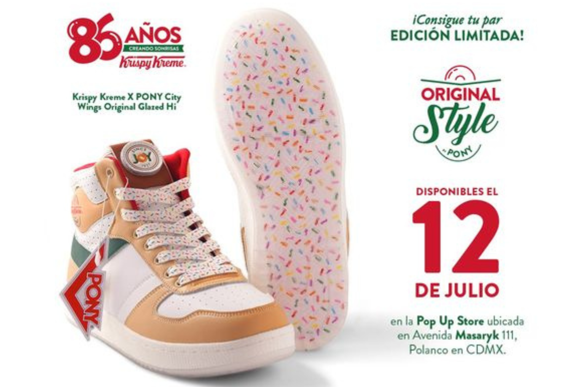 Krispy Kreme lanza sneakers en colaboración con Pony