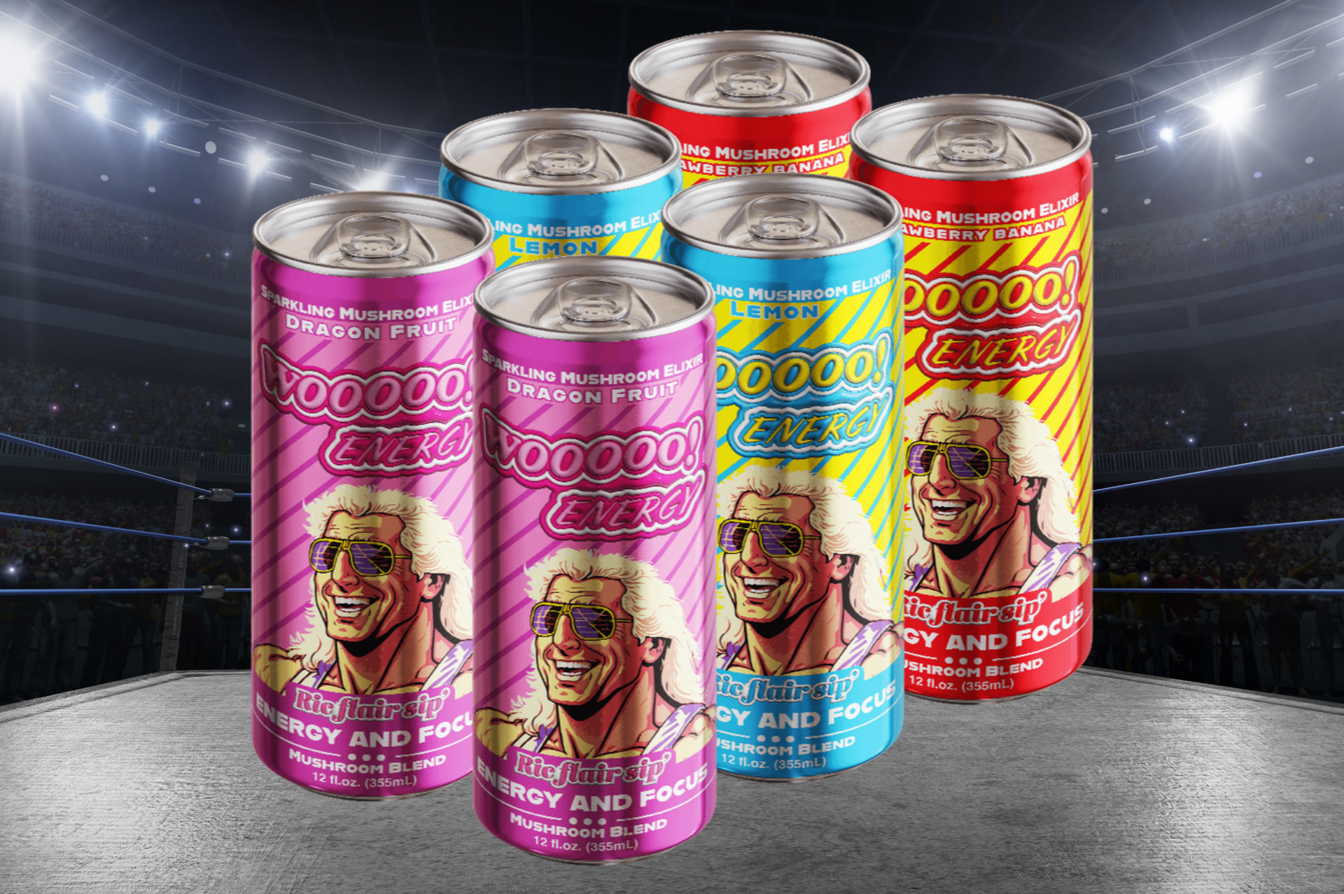 Ric Flair lanza bebida infusionada con hongos, conoce "Wooooo Energy!"  
